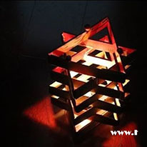 用瓦楞纸制作六角台灯的方法