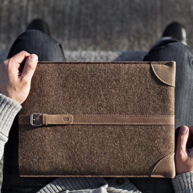 Creative product designs #49 - Wool & Leather MacBook Sleeve by Cocones